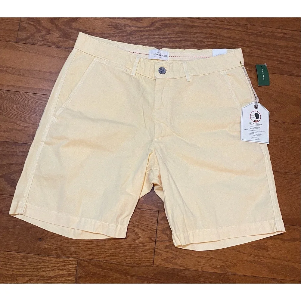 NEW Duck Head Shorts Mens Size 34 Yellow Clancy Made In USA NWT $98